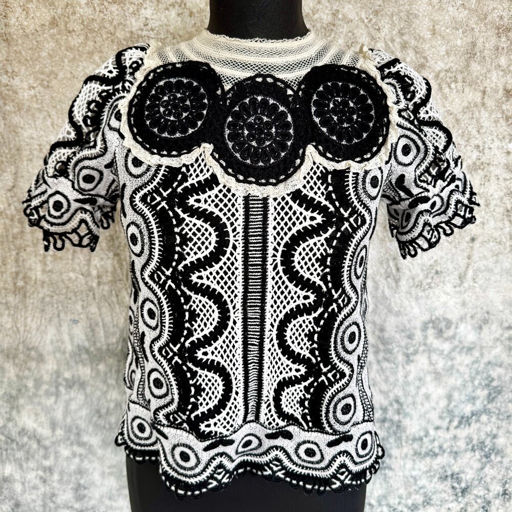 SEA New York Embroidered Lace Top - Size 2